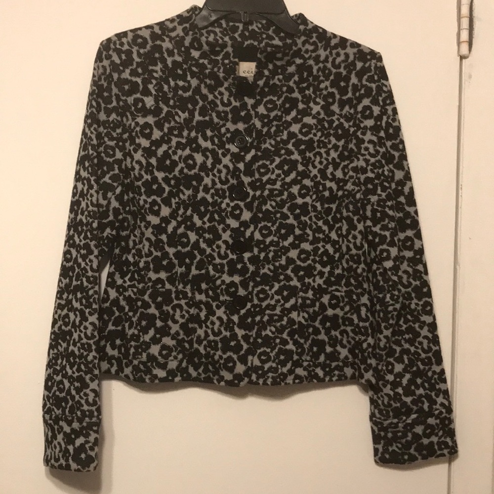 ECI Blazer Leopard Chetah Shimmer Military Jacket